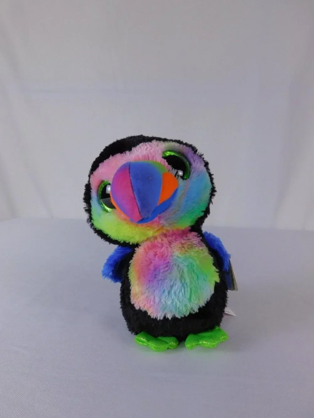 Ty Beanie Boos Beaks Multicolor Toucan Beanbag Plush Small Bird Toy Washable